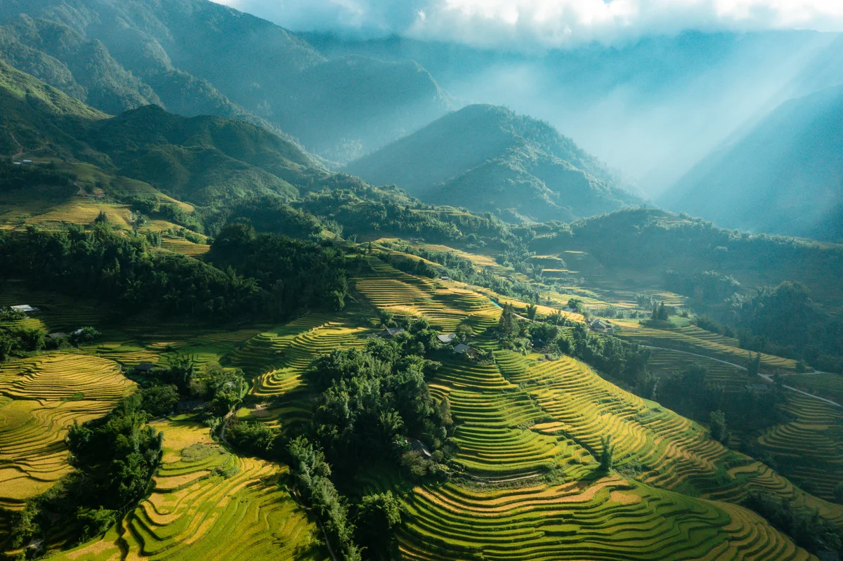 landscape of trekking in sapa