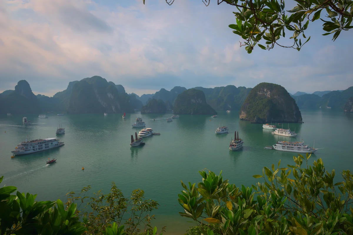 Boats in Lan Ha Bay, Vietnam