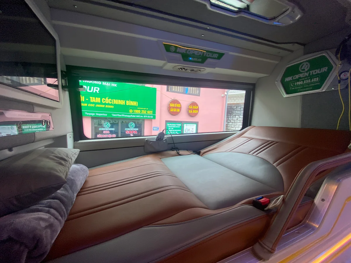 The view inside a cabin bus