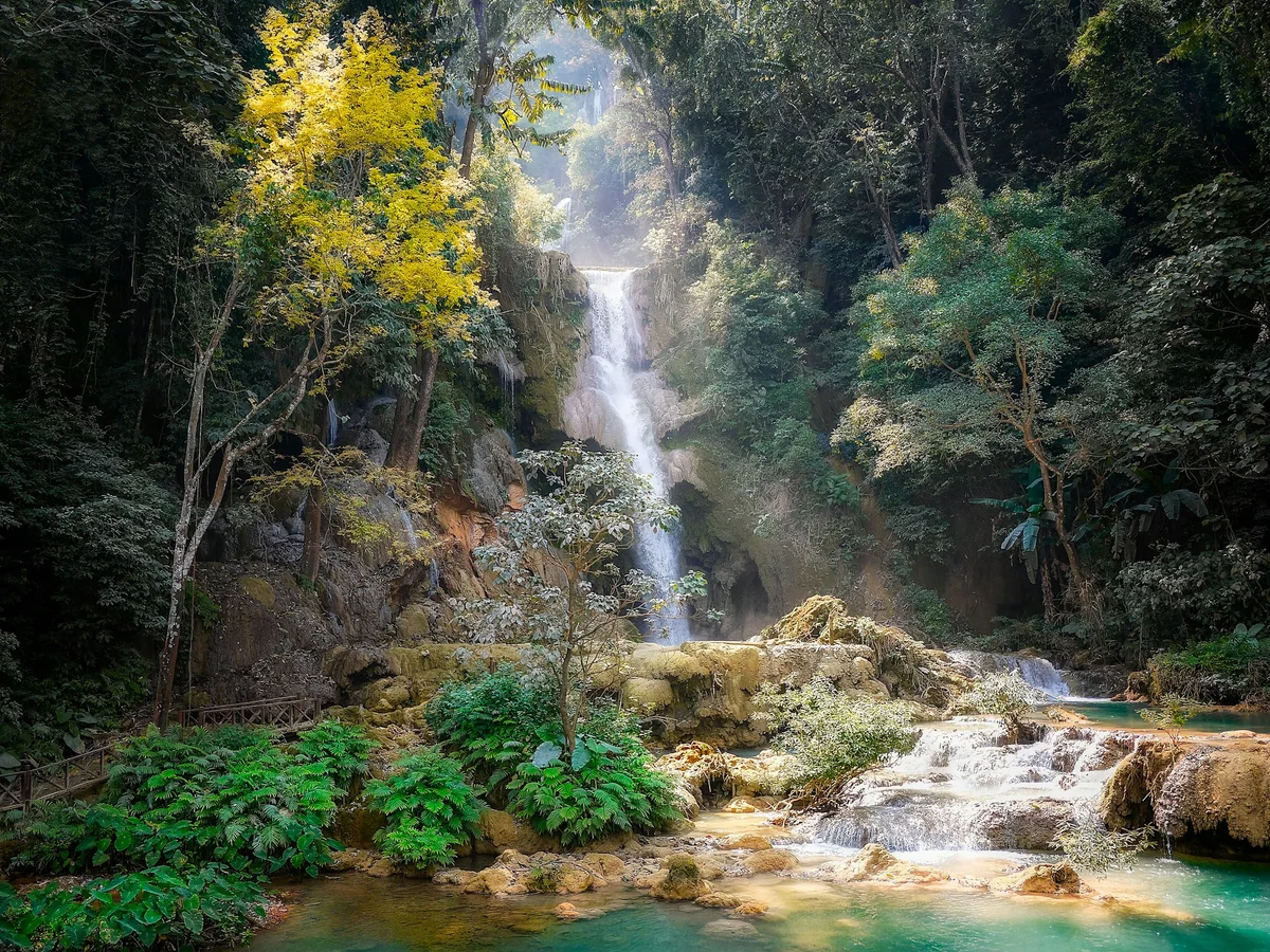 Kuang Si Waterfall in Laos