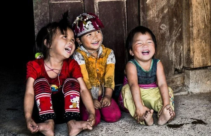 local children laughing