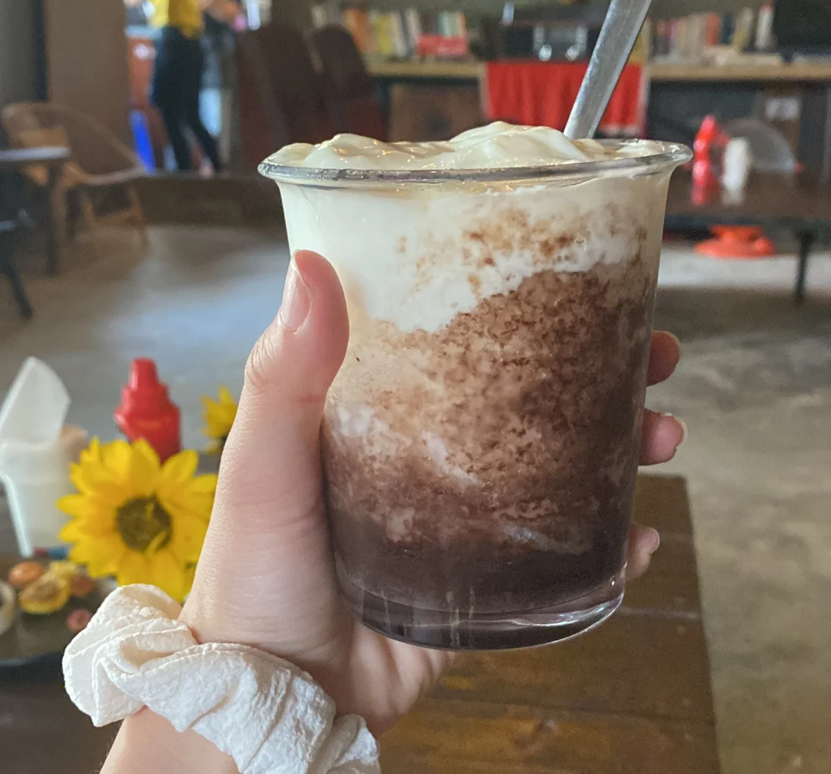 Vietnamese coffee in a Sapa cafe