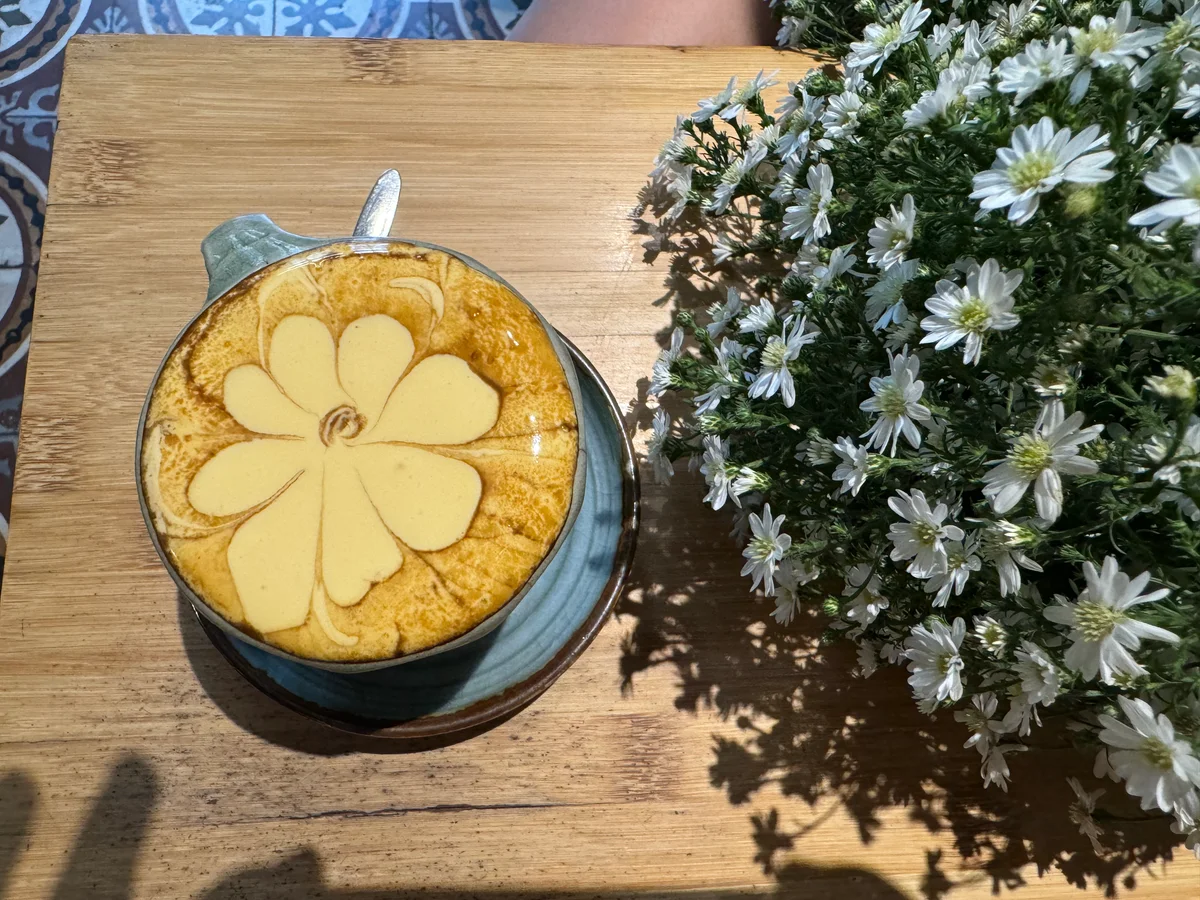 A Vietnamese egg coffee