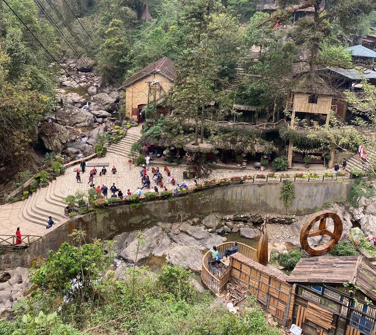 Looking down on Cat Cat Village in Sapa, North Vietnam