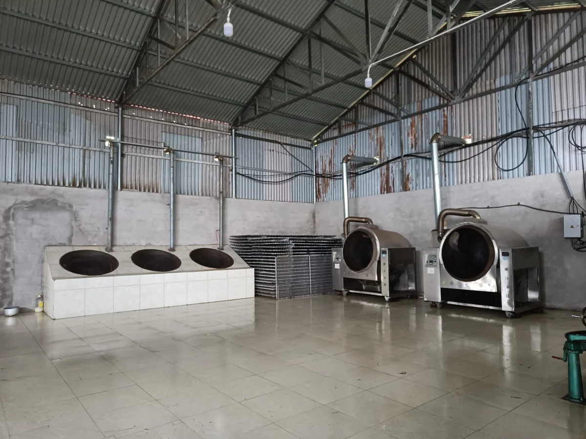 Inside a tea processing center in Ha Giang