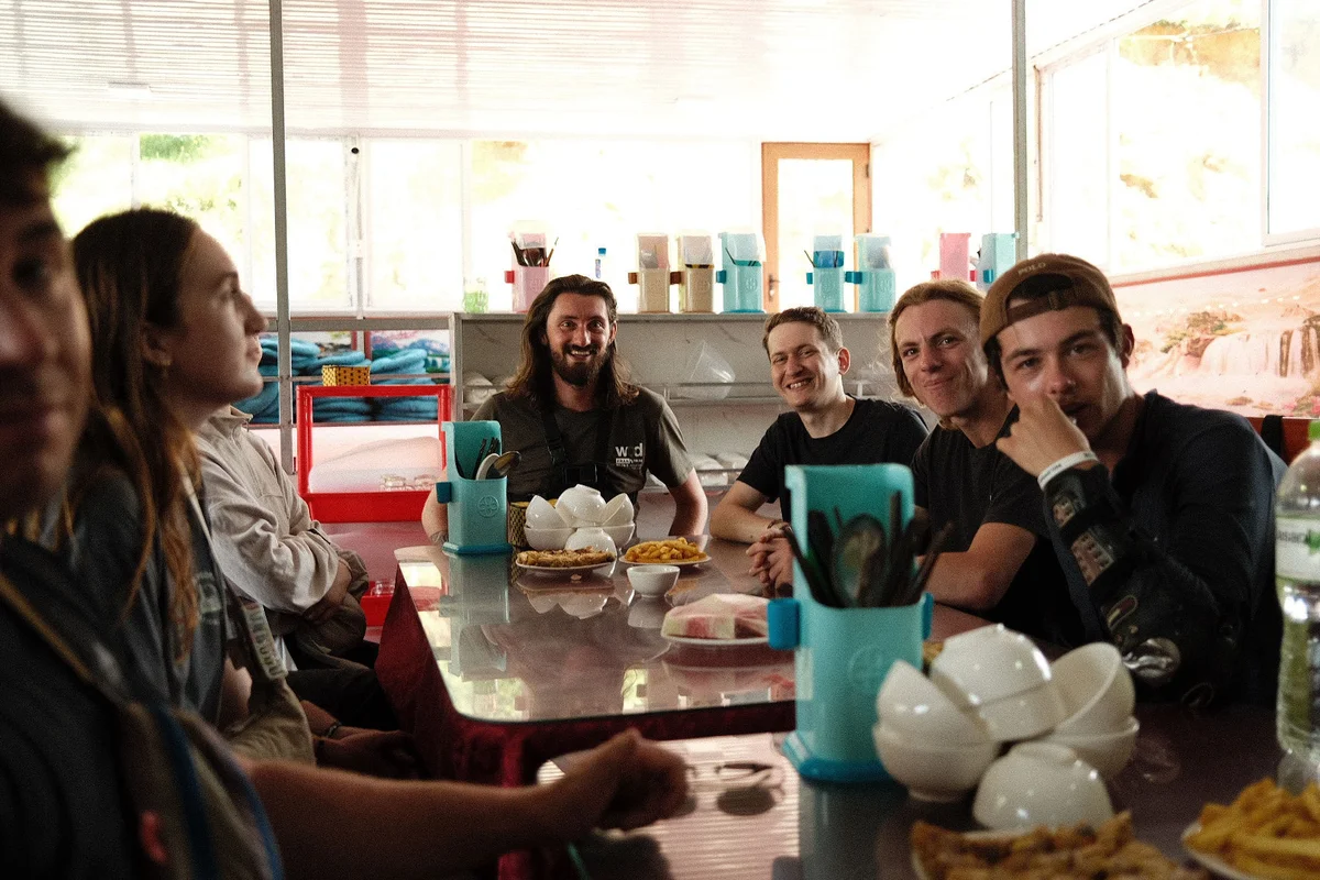 Guests waiting for their lunch, family style