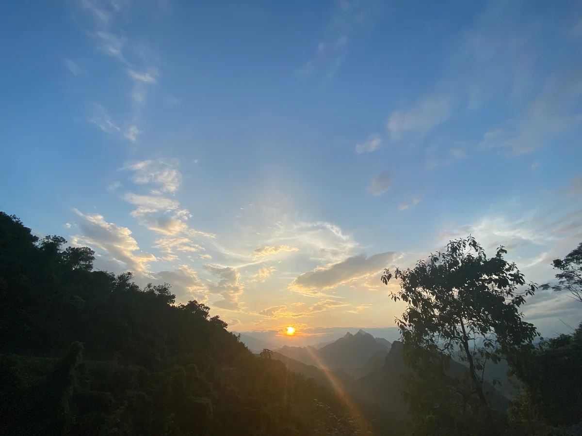 Sunset over the mountains