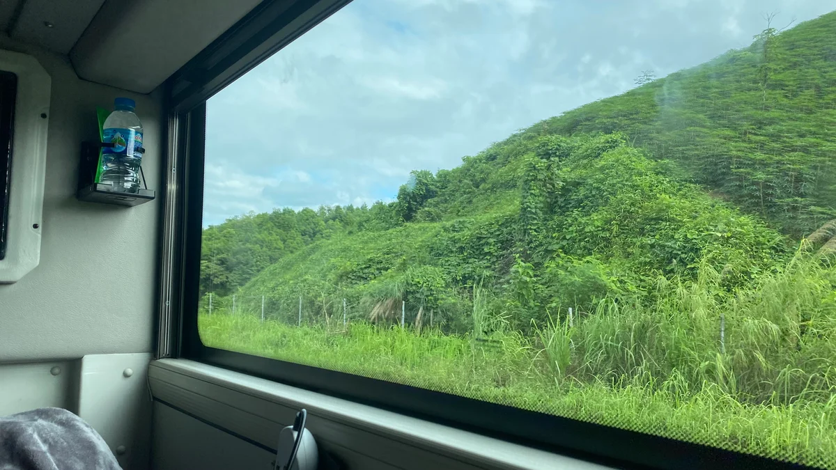 taking a bus in Vietnam