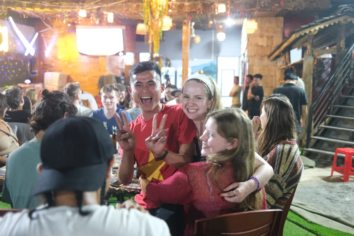 Guests pose for a photo with their Easy Rider