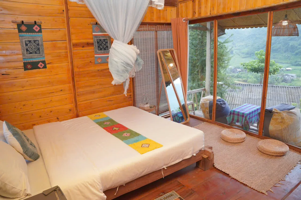 Accommodation on the Ha Giang Loop is cosy during rainy season