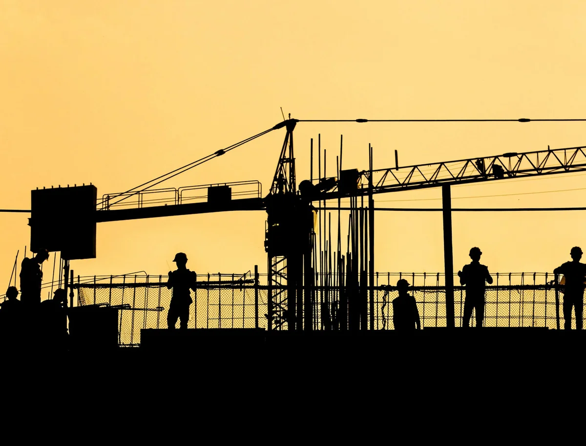 Construction workers working on Cat Ba Island