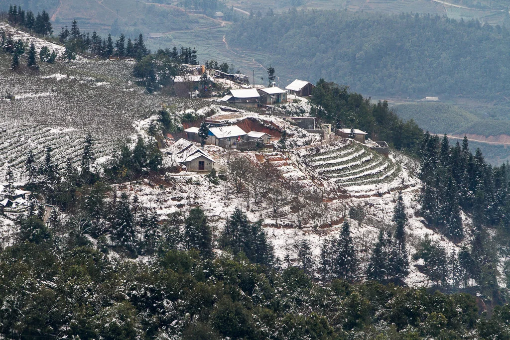 Snow in Sapa Town