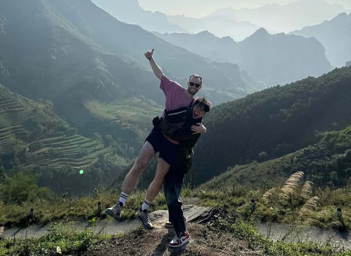 Easy Rider picks up guest with the backdrop of Ha Giang 