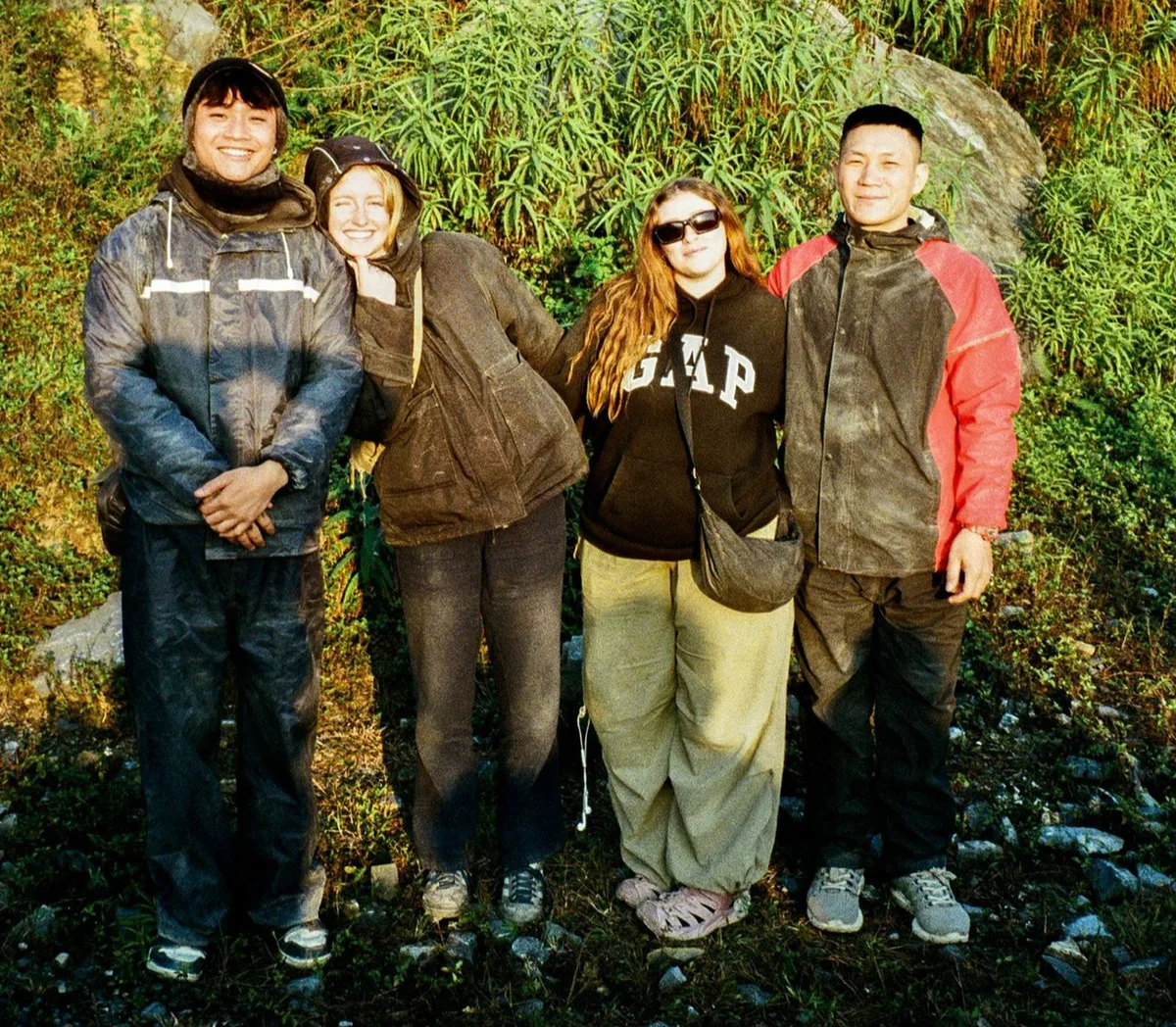 Two friends and their easy riders on the Private Ha Giang Loop Tour