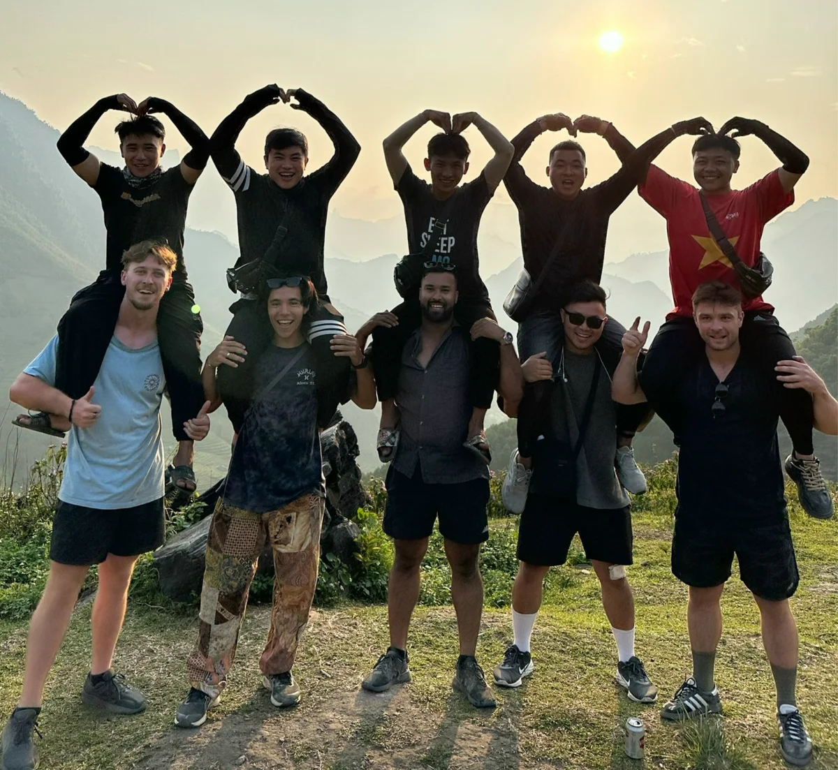Easy rider group photo on the Ha Giang Loop