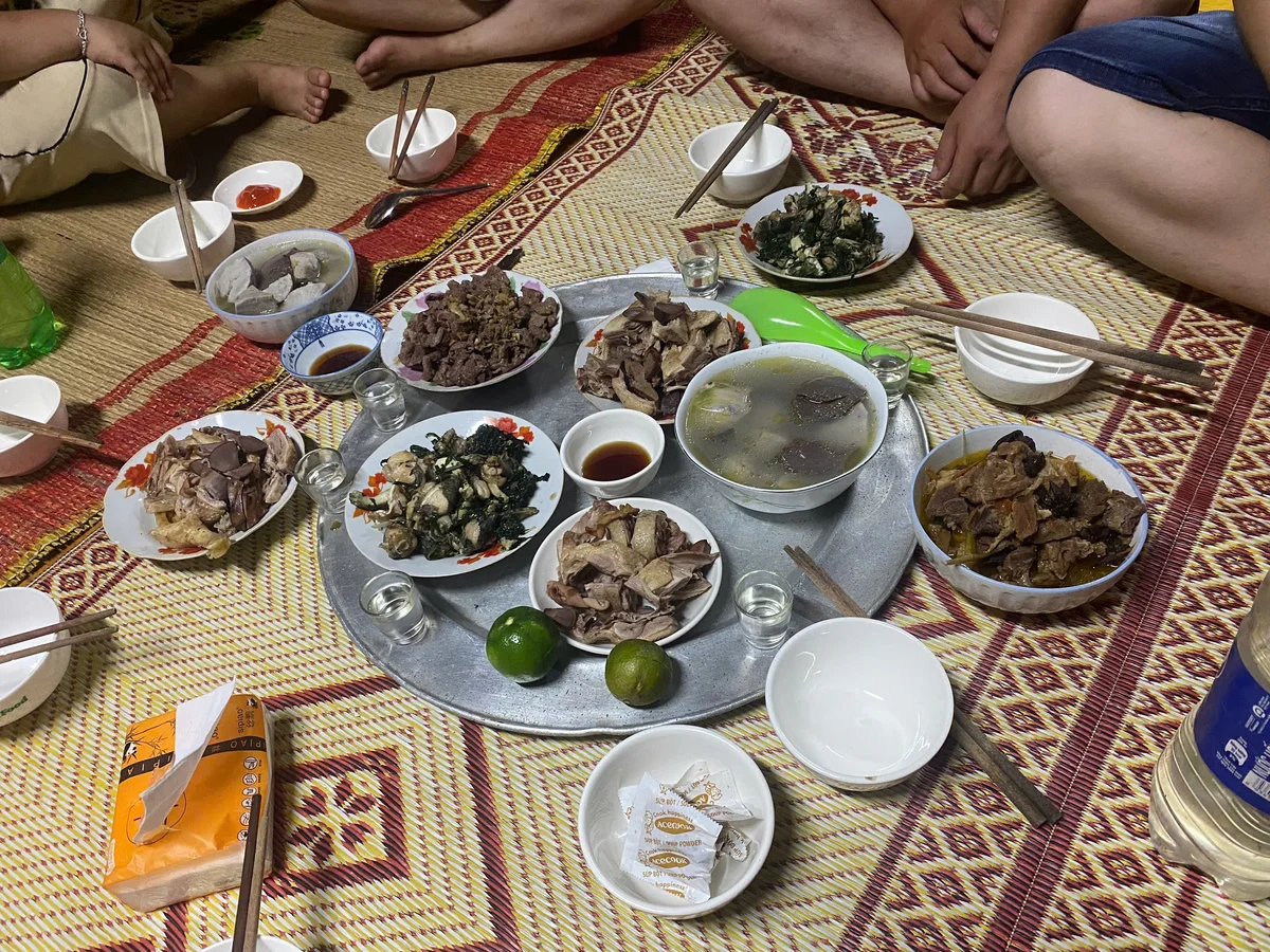 Family-style dinner in local Vietnamese home